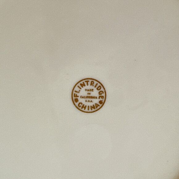 Flintridge California Sylvan Pink Gold Rim 9 Inch‎ Dinner Plate dinnerware - Picture 7 of 7